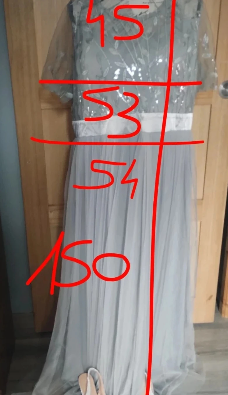 Vestido largo de fiesta con lentejuelas gris XXXL + zapatos de tacón P39 – photo 14